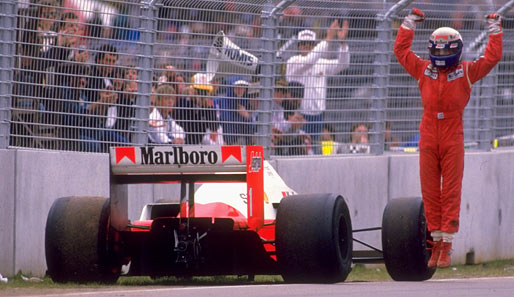 1988: Ayrton Senna hat drei Punkte Vorsprung auf Teamkollege Alain Prost. Prost gewinnt das Rennen, bleibt aber WM-Zweiter