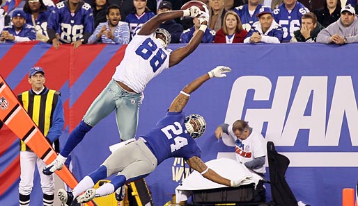 New York Giants - Dallas Cowboys 20:33: Akrobatischer TD-Catch von Rookie Dez Bryant - Dallas gewinnt überraschend bei den Giants!