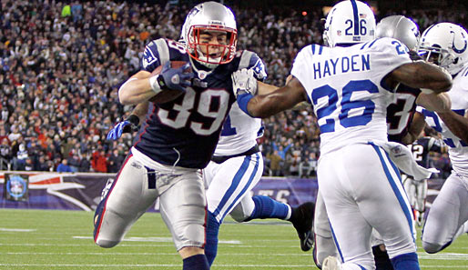 New England Patriots - Indianapolis Colts 31:28: Auf und davon. Patriots-RB Danny Woodhead lief über 36 Yards zum Touchdown