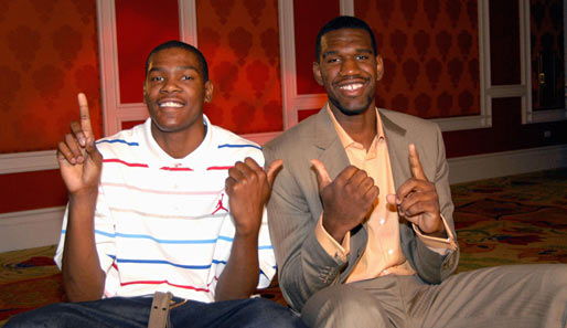 Oden (r.) und Kevin Durant sind die großen Favoriten beim 2007er Draft
