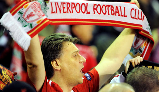 Liverpools Fans sangen wie immer inbrünstig, aber konnten kein Tor bejubeln. Die Reds sind trotzdem in der nächsten Runde