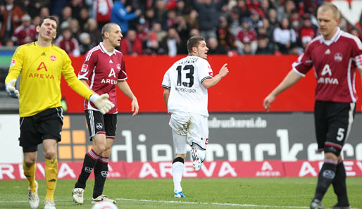 1. FC Nürnberg - Borussia Mönchengladbach 0:1: Roman Neustädter trifft schon in der 8. Minute für den Tabellenletzten