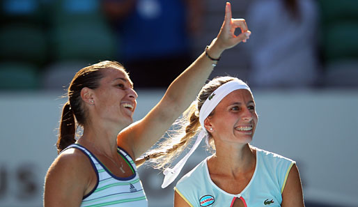 Im Doppel-Finale der Damen besiegten Flavia Pennetta und Gisela Dulko Maria Kirilenko und Victoria Azarenka und...