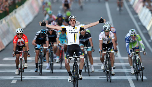 Highroad-Sprinter Matt Goss gewinnt den Cancer Council Classic im Rahmen der Tour Down Under in Australien