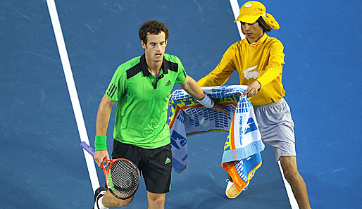 Auch der Versuch, Andy Murray mit einem Handtuch zu fangen, war erfolglos. Der Brite besiegte David Ferrer im Halbfinale der Australian Open
