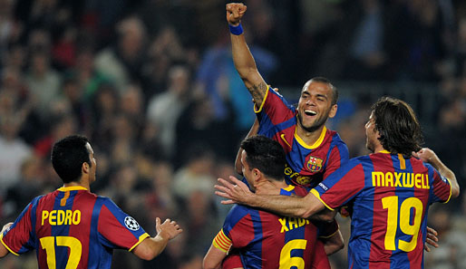 Insgesamt fünf Mal durfte der FC Barcelona jubeln. Die Tore von Iniesta, Alves, Pique, Keita und Xavi sorgten für die Höhe des Siges