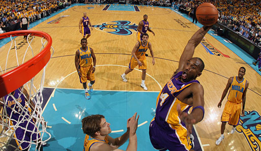 Frischfleisch für die Black Mamba: Die New Orleans Hornets wurden von Kobe Bryant und den Lakers mit 86:100 nahezu aufgefressen
