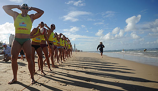 Baywatchen um die Wette: Der Ironman bei den australischen Rettungsschwimmer-Meisterschaften