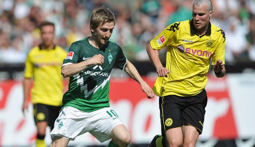 Bremen - Dortmund 2:0: Bei Dortmund fehlte nach dem Gewinn der Meisterschaft die Spannung. Großkreutz und Co. liefen Marin nur hinterher