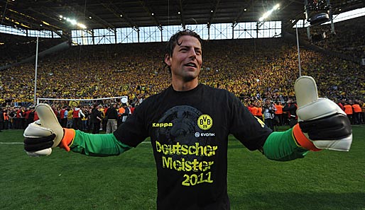 Platz 2: Roman Weidenfeller stand in 33 Spielen im Tor von Borussia Dortmund. Dabei verpasste er mit 22 Gegentoren knapp den Rekord von Oliver Kahn (21)