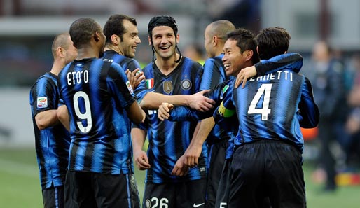VIZE-MEISTER/POKALSIEGER: Inter Mailand musste sich in der Meisterschaft dem AC geschlagen geben, gewann aber die Coppa