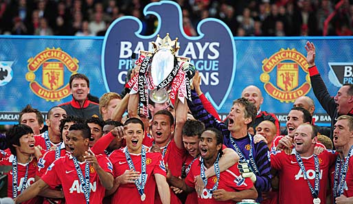 MEISTER: Manchester United holte zum 19. Mal den Titel in England und darf sich ab sofort Rekordmeister nennen