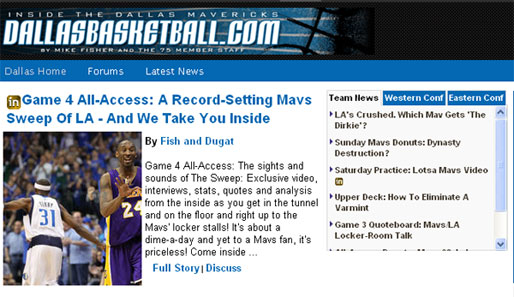 Dallasbasketball.com: "Die Mavs haben mit dem Sieg gegen den verhassten und hochmütigen Gegner die Dynastie der Lakers beendet."