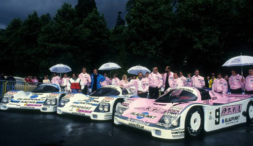 Teampräsentation des Porsche-Teams für Le Mans 1989. Zwei Jahre zuvor gewann er im Porsche 962 die 24-Stunden von Le Mans mit Derek Bell
