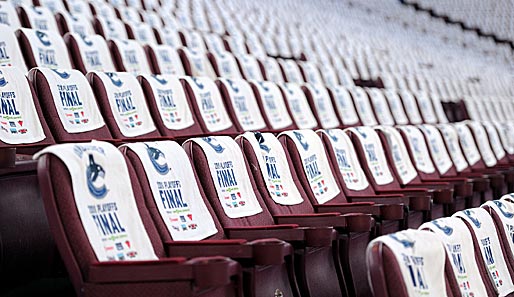 Spiel 2: Noch sind die Sitze in der Rogers Arena in Vancouver, British Columbia leer. Doch nicht mehr lange, denn die Stanley-Cup-Finals sind in da House
