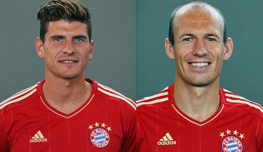 In Sachen Frisur lassen sich bei Mario Gomez (l.) und Arjen Robben doch deutliche Unterschiede erkennen...