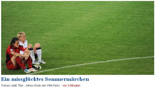 DEUTSCHLAND: Die Schlagzeile der "Nürnberger Nachrichten" steht fast beispielhaft für die Presse-Stimmen zum WM-Aus der DFB-Elf