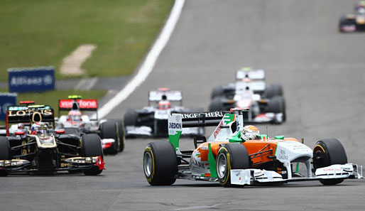 Lieferte im Schatten der Favoriten ein starkes Rennen ab: Adrian Sutil fuhr im Force India auf den hervorragenden sechsten Rang