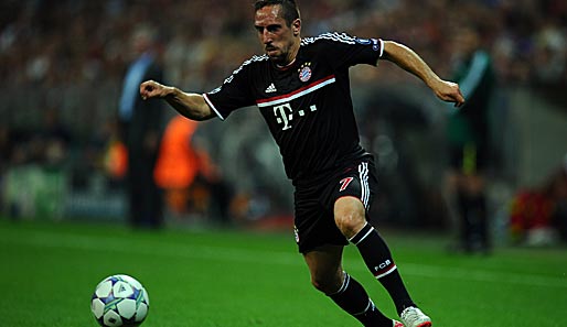 Franck Ribery kam wie die gesamte Bayern-Offensive in der zweiten Hälfte besser zur Entfaltung