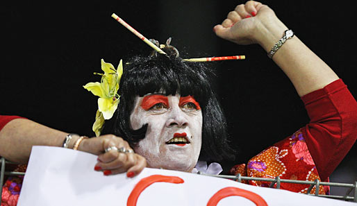 Das ist mal ein Japan-Fan mit Leib und Seele! Mit derart liebreizender Unterstützung kann für die Japaner bei der Rugby-WM eigentlich nichts mehr schiefgehen