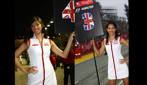 Die schönsten Frauen Singapurs beim Nacht-Grand-Prix