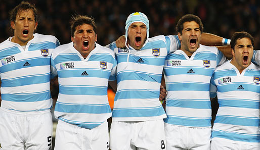 Viertelfinale, Neuseeland - Argentinien 33:10 - Nicht weniger beeindruckend aber ist es, wenn die Argentinier ihre Hymne schmettern