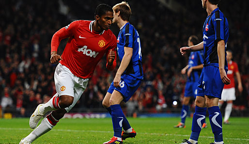 Manchester United - Otelul Galati 2:0: Antonio Valencia erzielte das frühe 1:0 für United