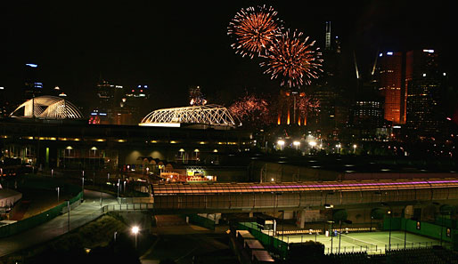 Am australischen Nationalfeiertag, dem "Australia Day", wurde vor und in der Rod Laver Arena ein Feuerwerk abgebrannt