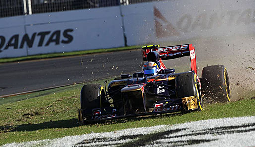Auch der Franzose Jean-Eric Vergne hatte im Toro Rosso so seine Mühe. Er beendete das Rennen auf dem 11. Platz