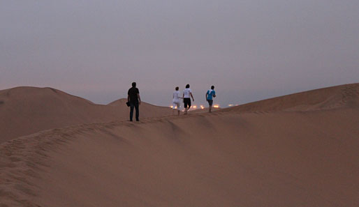 Ein Naturspektakel: Noch vor der Morgendämmerung bestieg die Global-United-Truppe eine 100 Meter hohe Sanddüne