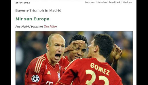 Bei "Spiegel Online" gibt man sich preussisch und schreibt "Mir" statt "Mia". Trotzdem eine gute Zusammenfassung dieser Bayernsaison
