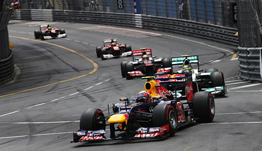 Am Ende wurde es richtig eng für Tagessieger Webber. In den letzten 10 Runden trennten die ersten fünf Fahrer nur zwei Sekunden