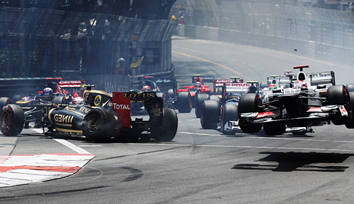 Das Formel-1-Rennen von Monaco startete spektakulär. Zu Beginn gab es fliegende Boliden und jede Menge Schrott zu sehen