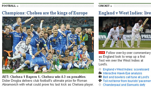 Mit seinem vielleicht letzten Match für die Blues macht Didier Drogba den FC Chelsea nach Auffassung von "The Telegraph" zu den Königen Europas