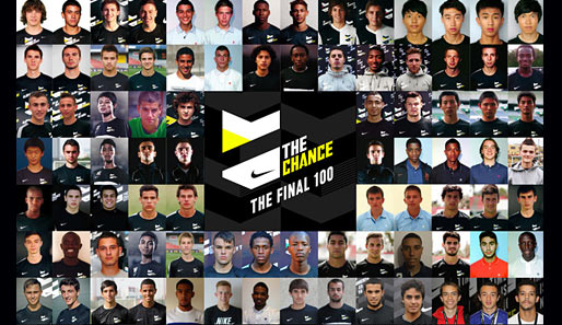 Das sind die Final 100 von Nike The Chance 2012. Zwei junge Kicker aus Deutschland waren in Barcelona ebenfalls dabei