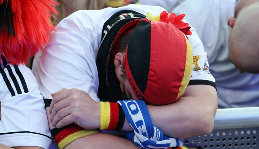 Nach dem 2:0 für Italien macht sich in ganz Deutschland Enttäuschung breit
