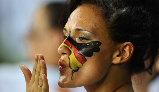 Ein Kuss für die deutsche Mannschaft - hat sie sich bisher aber auch verdient...