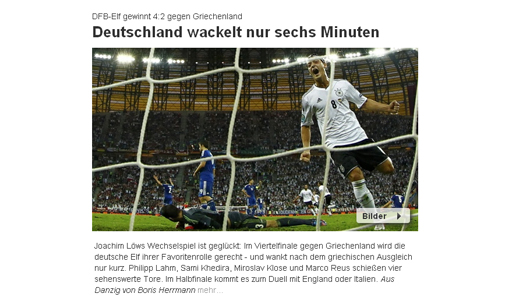 Die "SZ" zeigt ebenfalls Özil, beschreibt den souveränen Sieg der DFB-Elf und geht auf das glückliche Händchen von Bundestrainer Jogi Löw ein