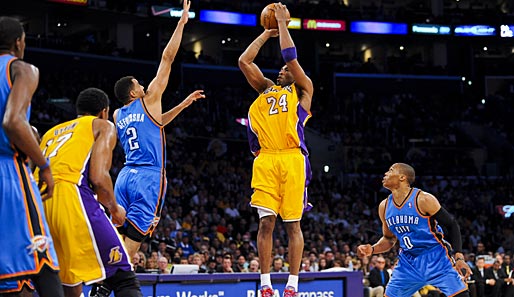 Für Kobe Bryant (M.) sind es die zweiten Olympischen Spiele. Der Shooting Guard der L.A. Lakers gewann 2008 die Gold-Medaille