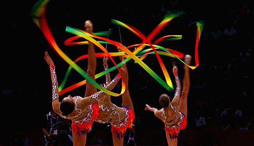 Wenn die Russinnen in der rhythmischen Sportgymnastik antreten, dann ist es immer wieder beeindruckend