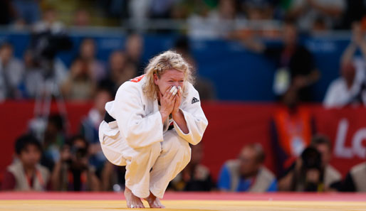 Kerstin Thiele kann ihr Glück gar nicht fassen. Soeben ist sie ins Judo-Finale eingezogen