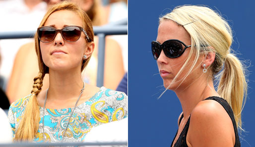 Gestatten, das sind die besseren Hälften von Novak Djokovic (Jelena Ristic, l.) und Lleyton Hewitt (Ehefrau Rebecca)