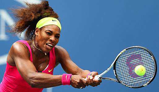 Voller Einsatz auch bei Serena Williams, die Andrea Hlavackova in Windeseile mit 6:0 und 6:0 vom Platz ballerte