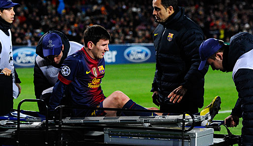 Die Befürchtungen einer schweren Verletzung bestätigten sich nicht: Messi soll lediglich einen Bluterguss im Knie erlitten haben