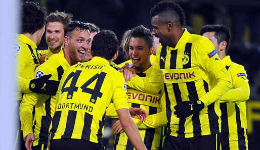 Die Dortmunder standen bereits als Gruppensieger fest, freuten sich aber trotzdem riesig über den Sieg