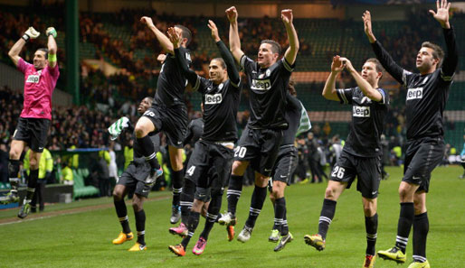 FC CELTIC - JUVENTUS TURIN: Juve gewann kaltschnäuzig mit 3:0 im Celtic Park und ließ sich anschließend von den Fans feiern