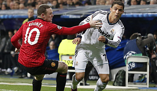 28 Torschüsse gab Real in 90 Minuten ab - da hatte sogar United-Angreifer Wayne Rooney in der Defensive alle Hände voll zu tun, um Cristiano Ronaldo zu bändigen