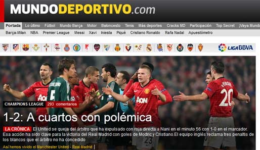 El Mundo Deportivo (Spanien) beschäftigt sich natürlich auch mit der umstrittenen Entscheidung