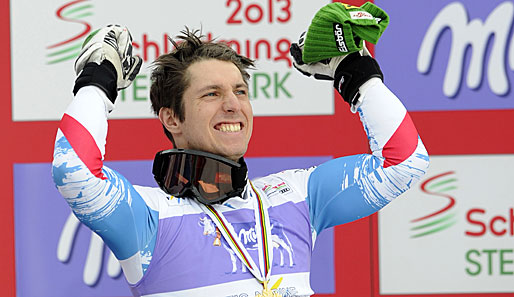 Tag 12: Da muss die Freude raus. Der österreichische Volksheld Marcel Hirscher jubelt über die ersehnte Goldmedaille im Slalom