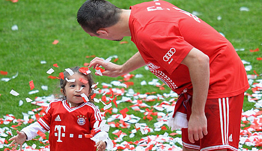 Franck Ribery mit seiner Tochter. Ein schöner Anblick...